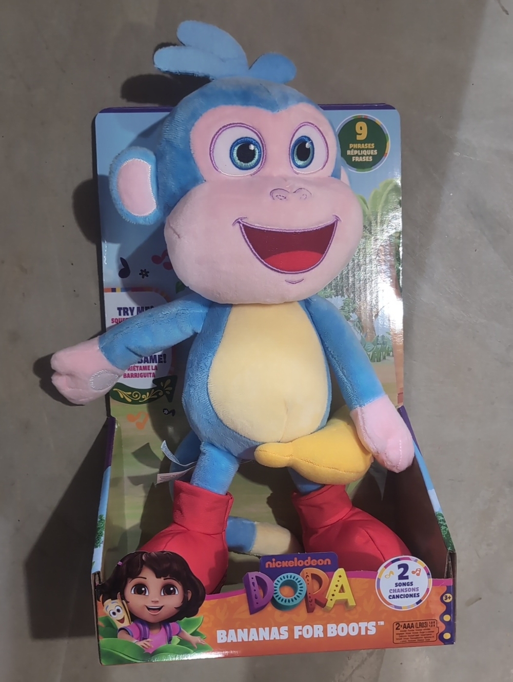 Nickelodeon Dora Bananas for Boots Plush - Blue, Yellow & Pink
